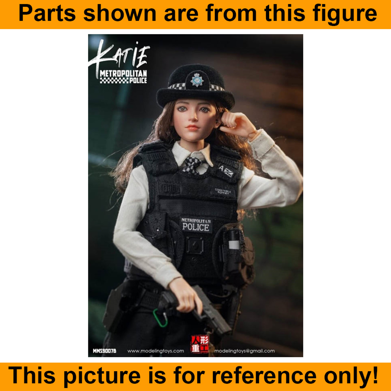 Katie Metro Police - Pistol & Holster - 1/6 Scale -