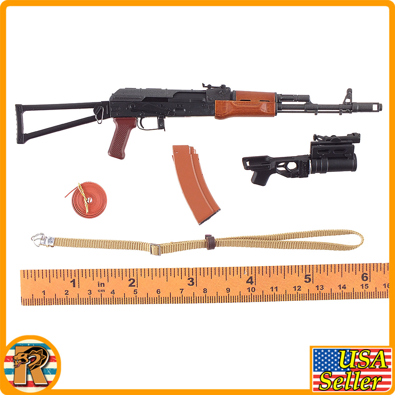 USSR Spetsnaz Afghanistan - AKS74 Rfile & Launcher - 1/6 Scale -