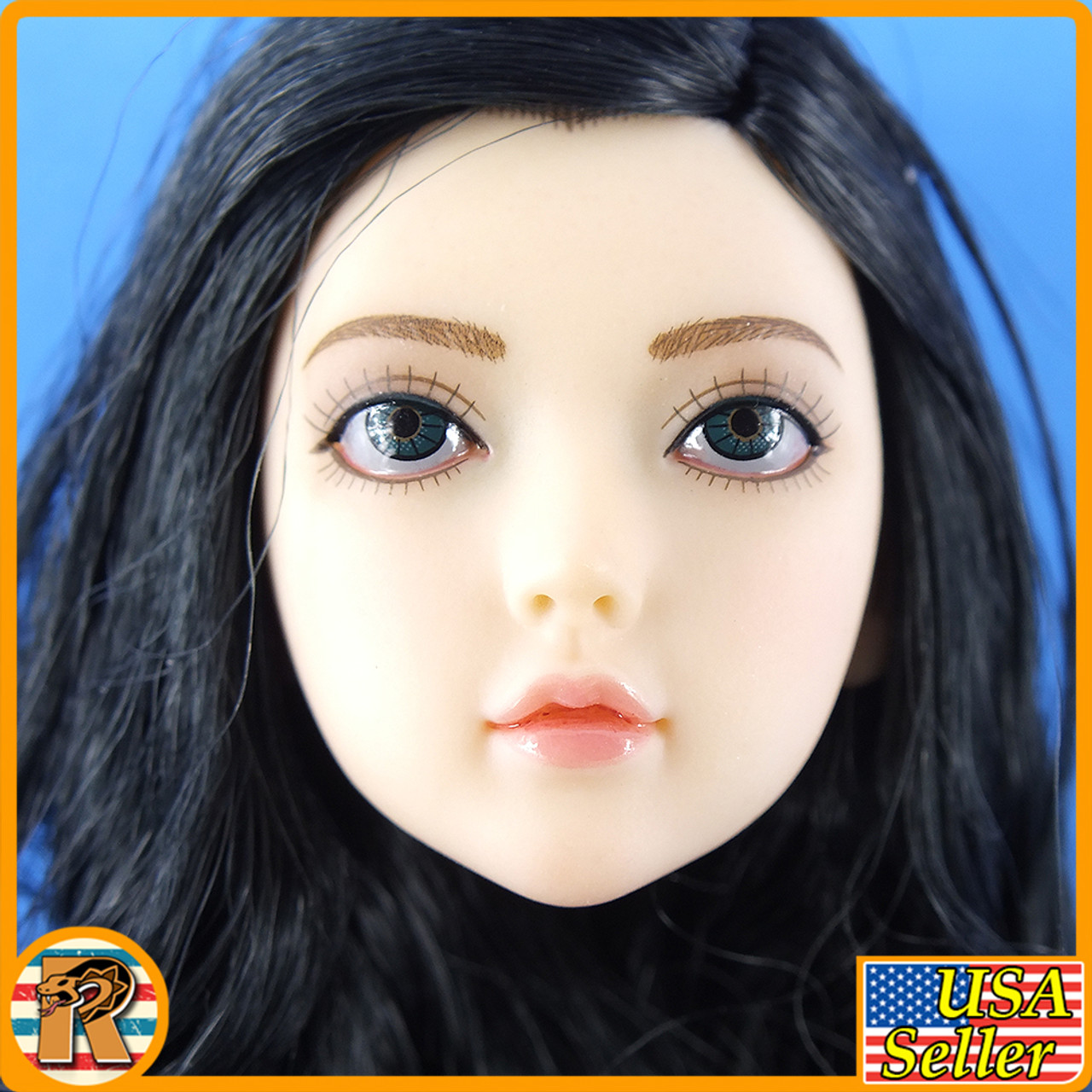 S41 - Female Head w/ Black Hair - 1/6 Scale -