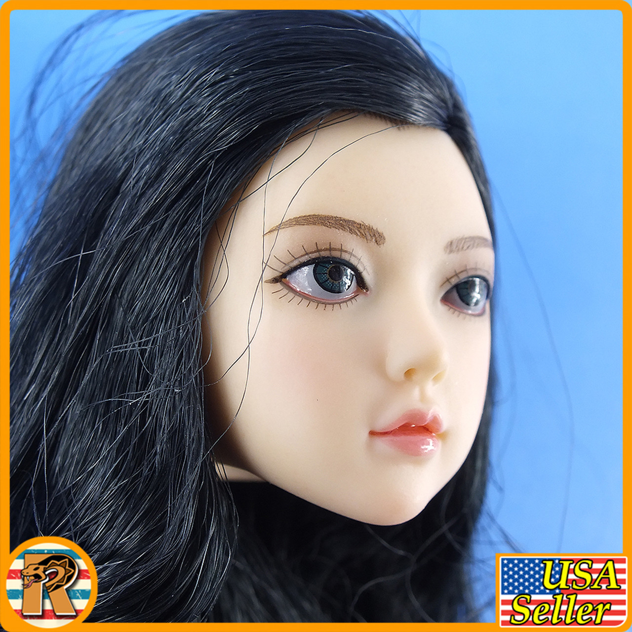 S41 - Female Head w/ Black Hair - 1/6 Scale -
