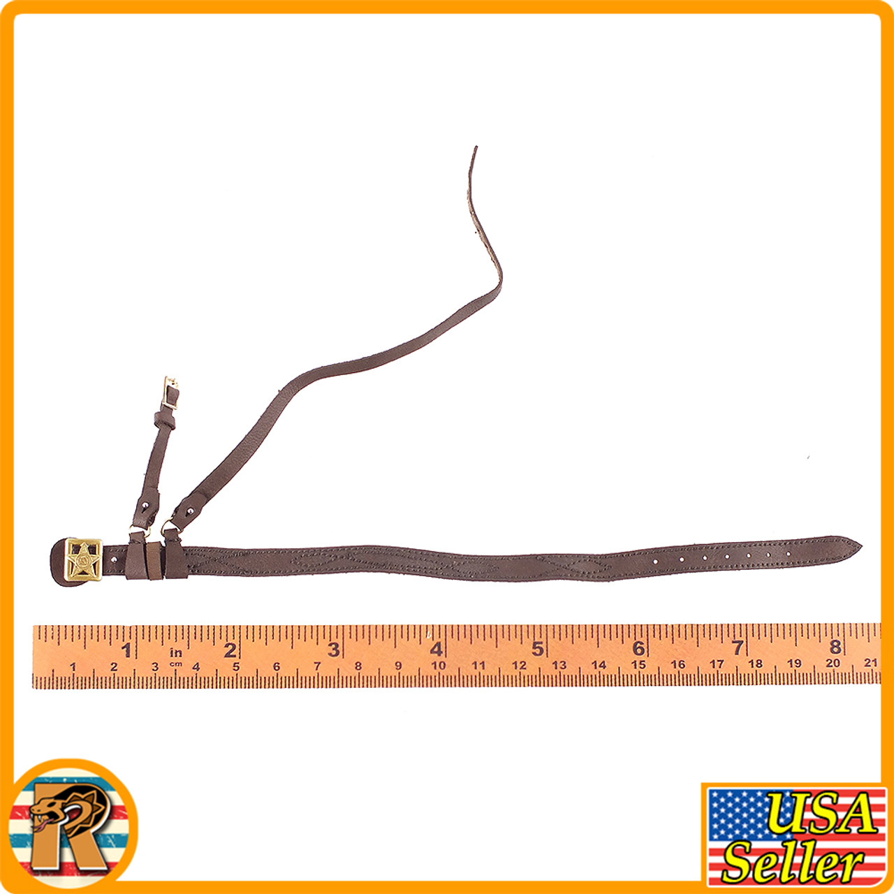 Soviet NKVD Officer - Leather Belt & Straps - 1/6 Scale -
