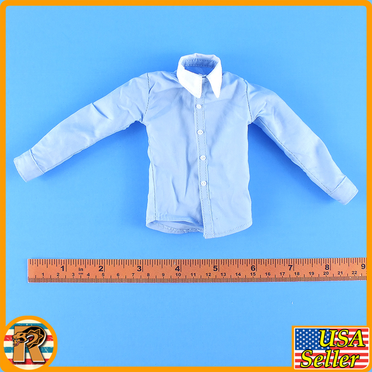 American Psycho - Blue Dress Shirt - 1/6 Scale -