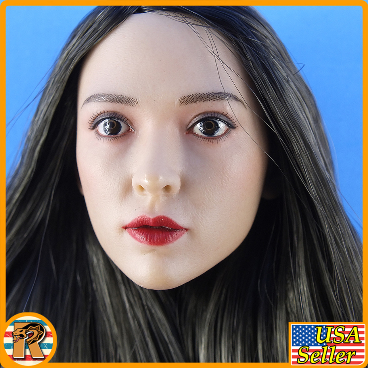 Oriental Beauty Female Head - Long Straight Hair [D] - 1/6 Scale -