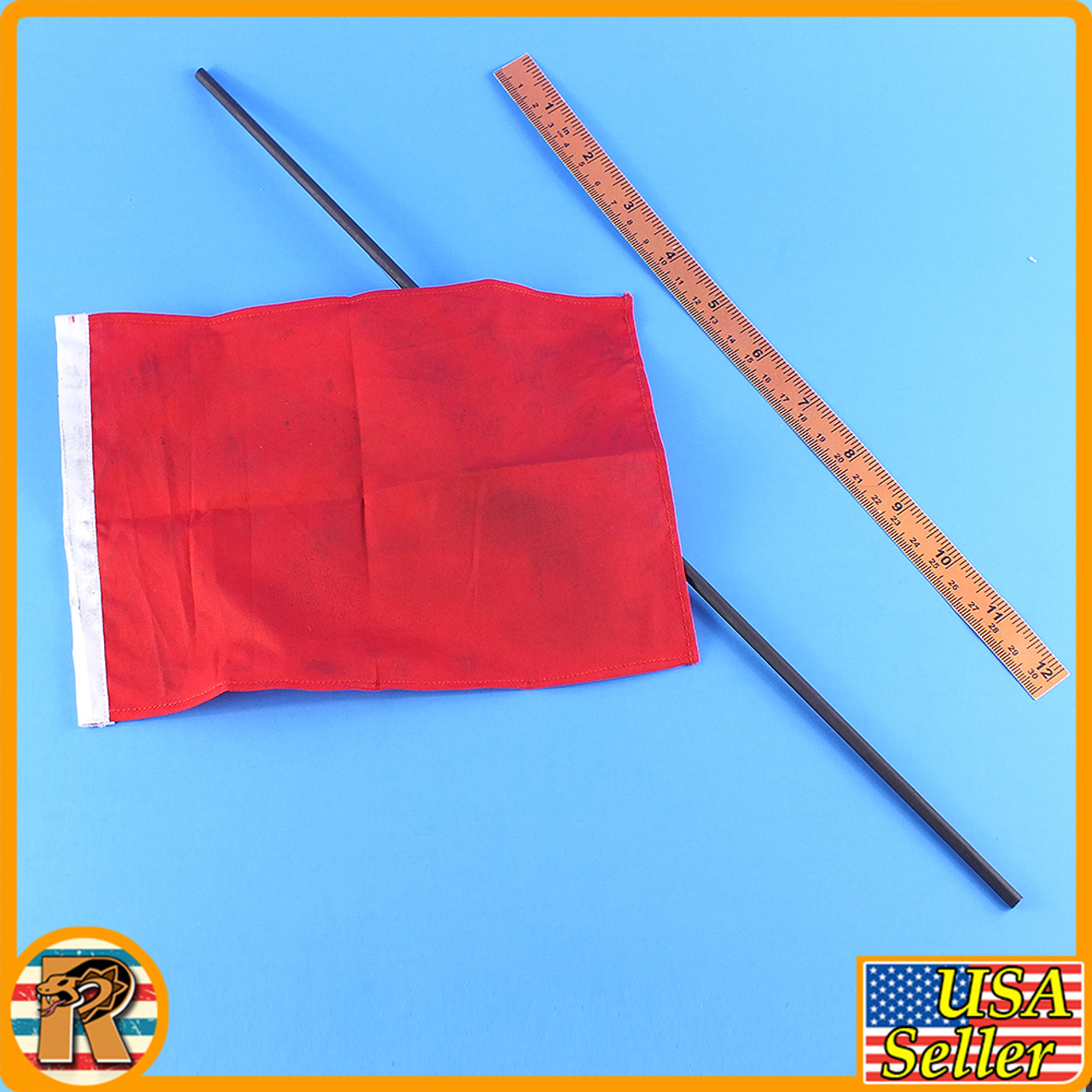 Jian Jun Chinese Army - Flag & Pole - 1/6 Scale -