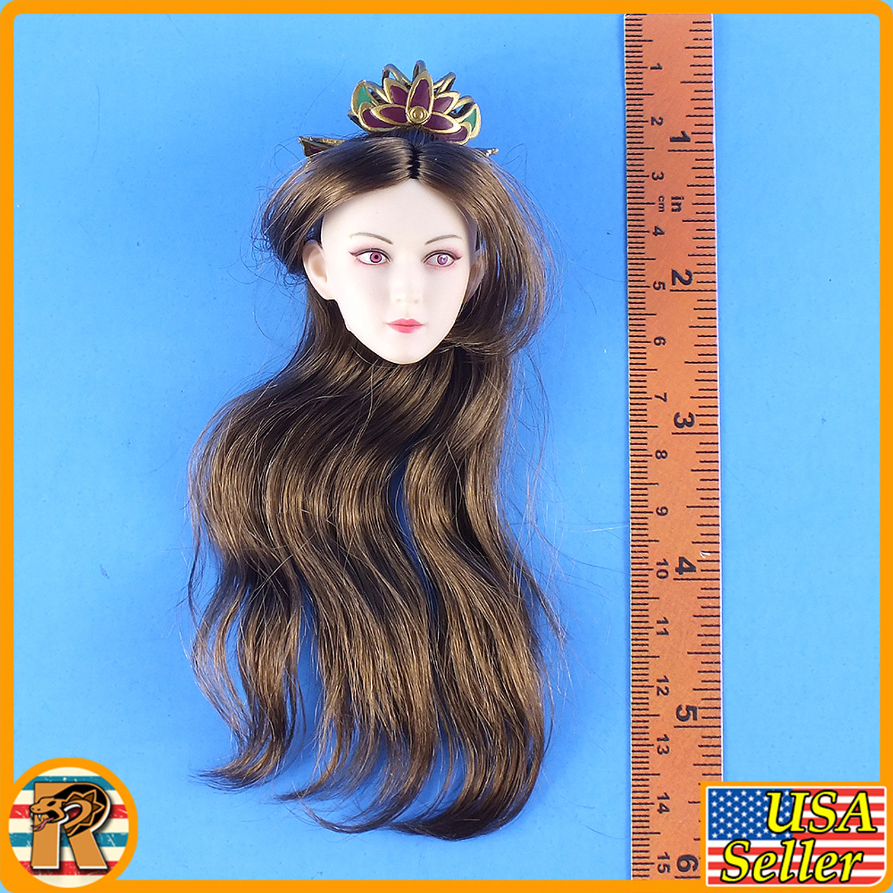 Three Kingdoms Diao Chan - Head w/ Hair & Crown - 1/6 Scale -
