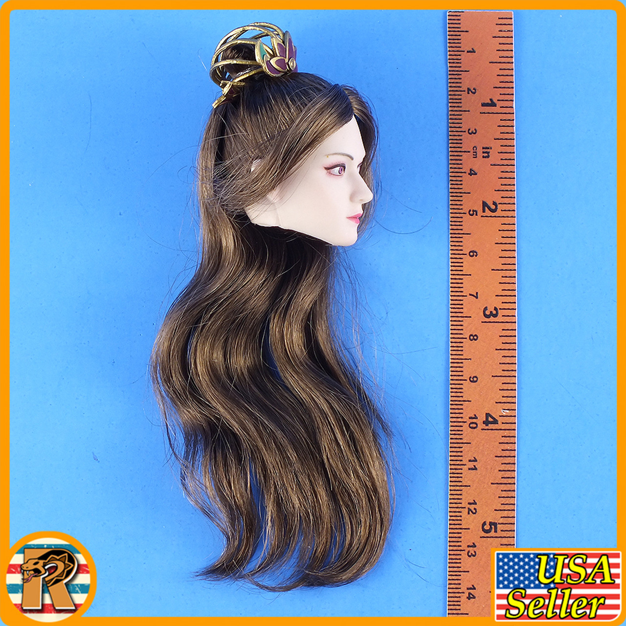 Three Kingdoms Diao Chan - Head w/ Hair & Crown - 1/6 Scale -