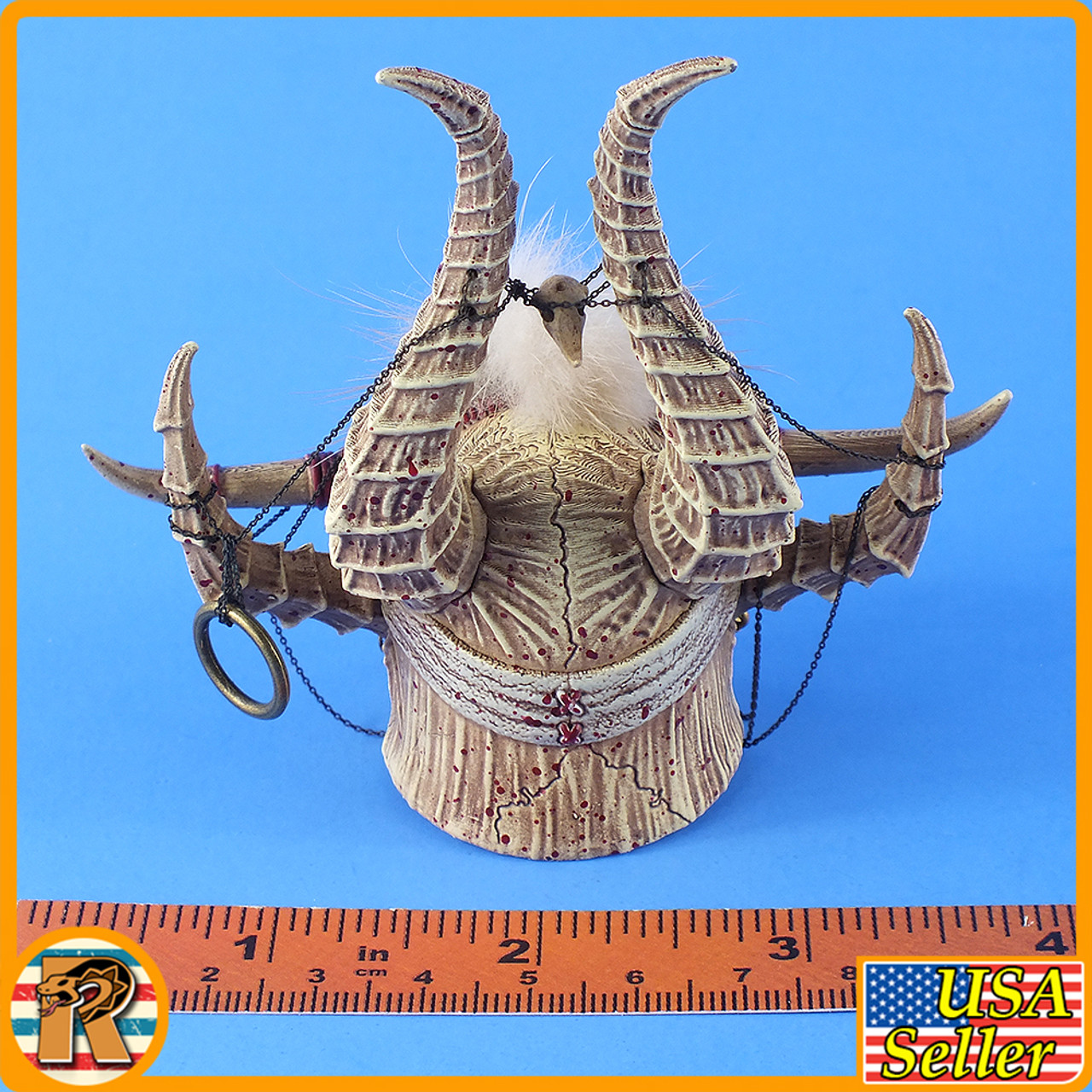 Witch Hunter Shaman Black - Horned Helmet - 1/6 Scale -