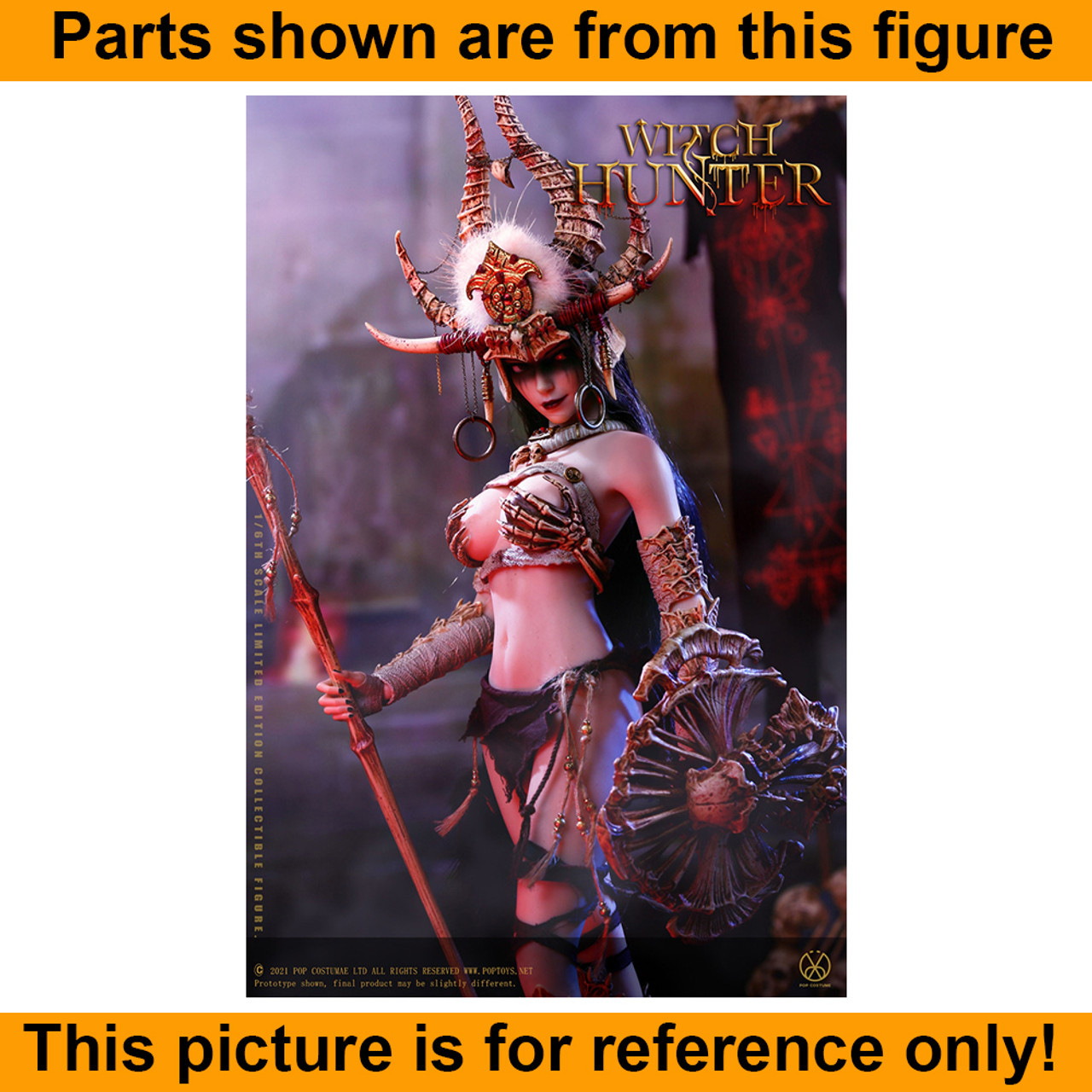 Witch Hunter Shaman Black - Display Stand - 1/6 Scale -