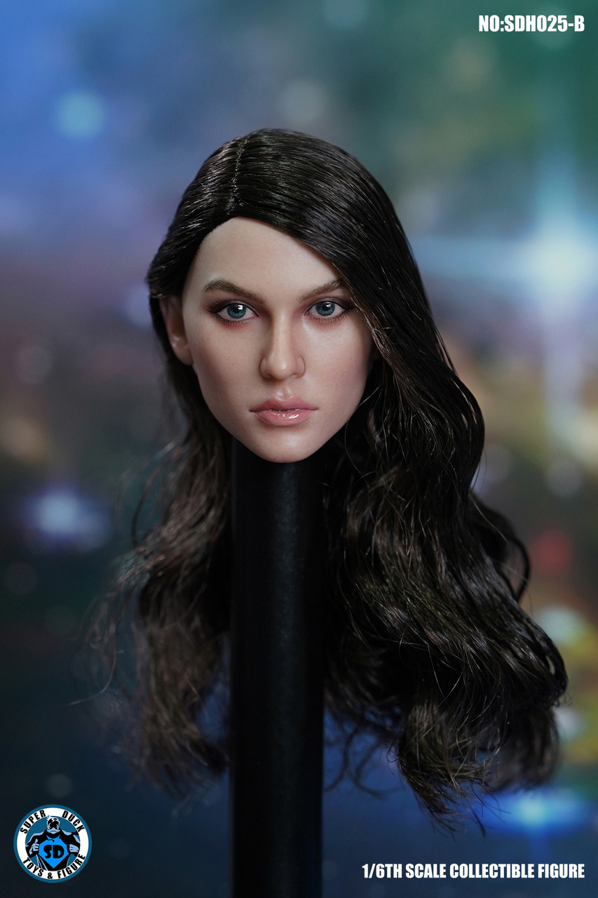 Russian Model Head - Dark Hair w/ Crate (B) - 1/6 Scale -