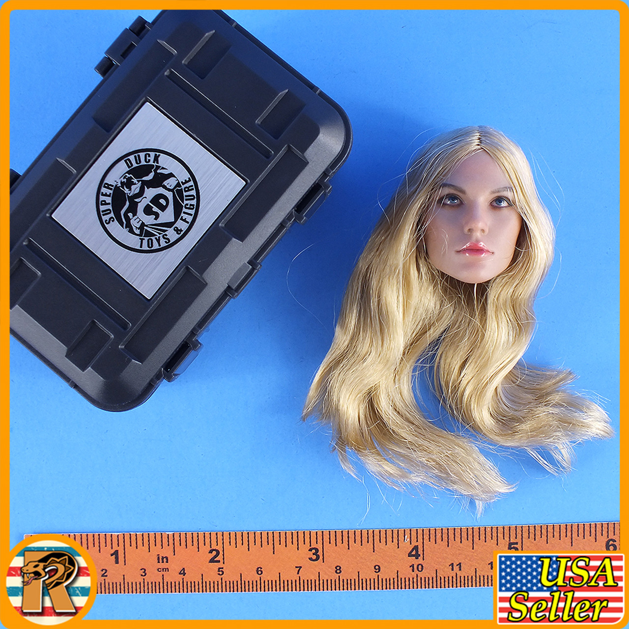 Russian Model Head - Blonde Hair w/ Crate (C) - 1/6 Scale -