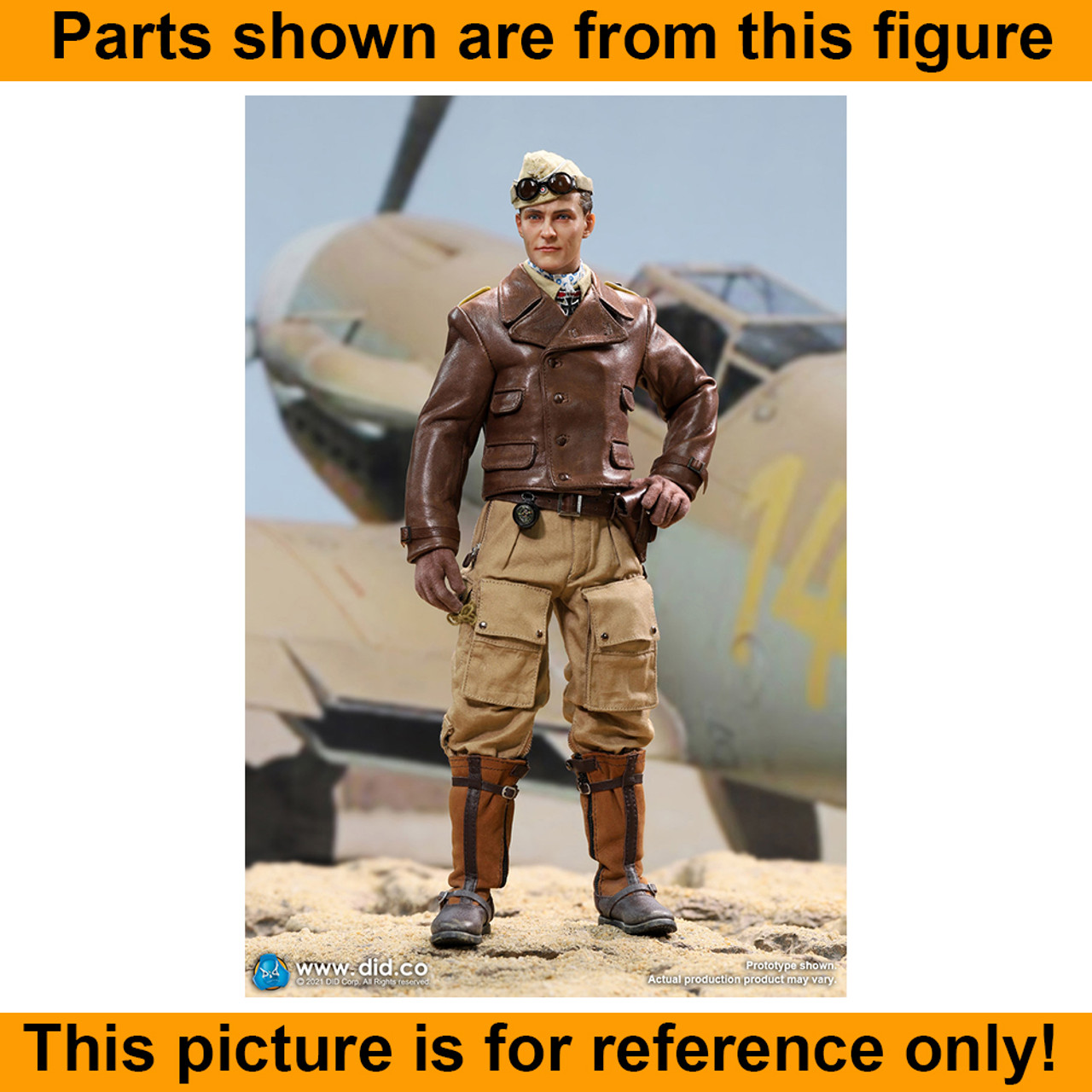 Hans Joachim Luftwaffe Ace - Shirt & Tie & Scarf - 1/6 Scale -