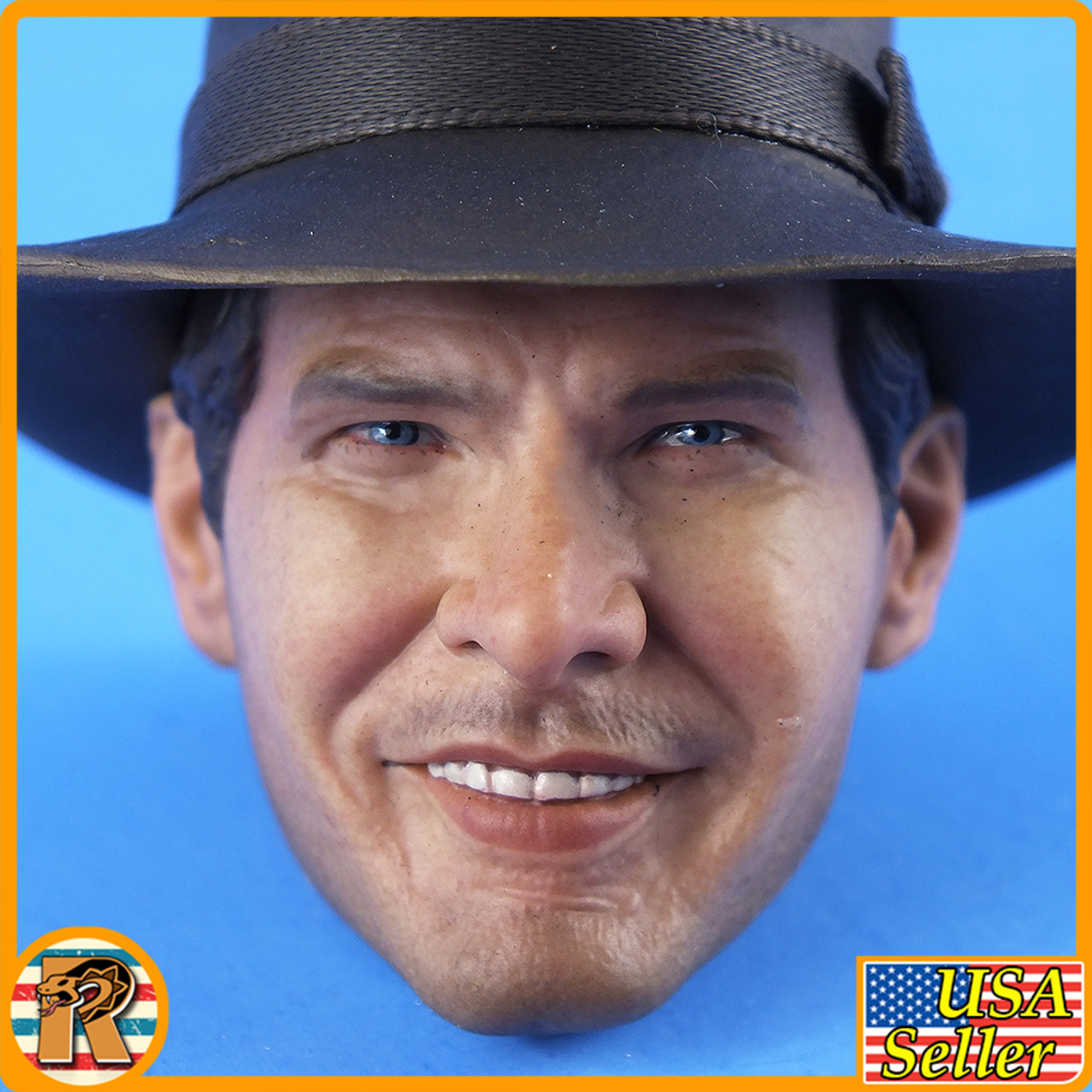 Raiders Indiana Jones - Smiling Head w/ Hat #2 - 1/6 Scale -