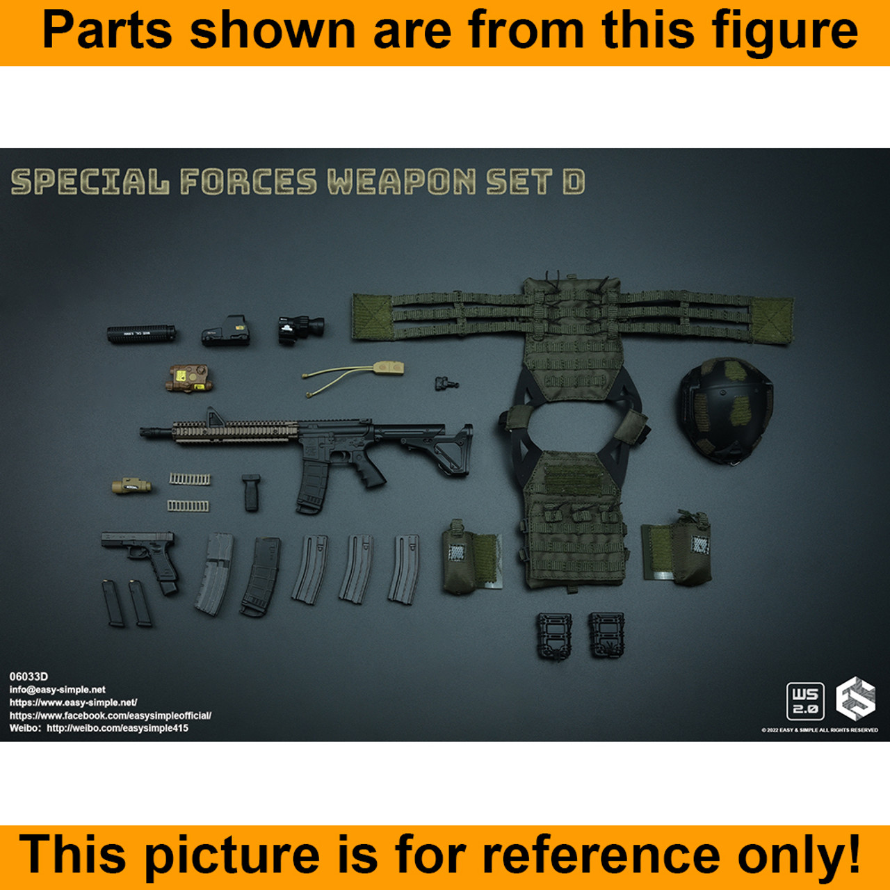 Special Forces Weapons D - Colt Assault Rifle Set D #4 - 1/6 Scale -