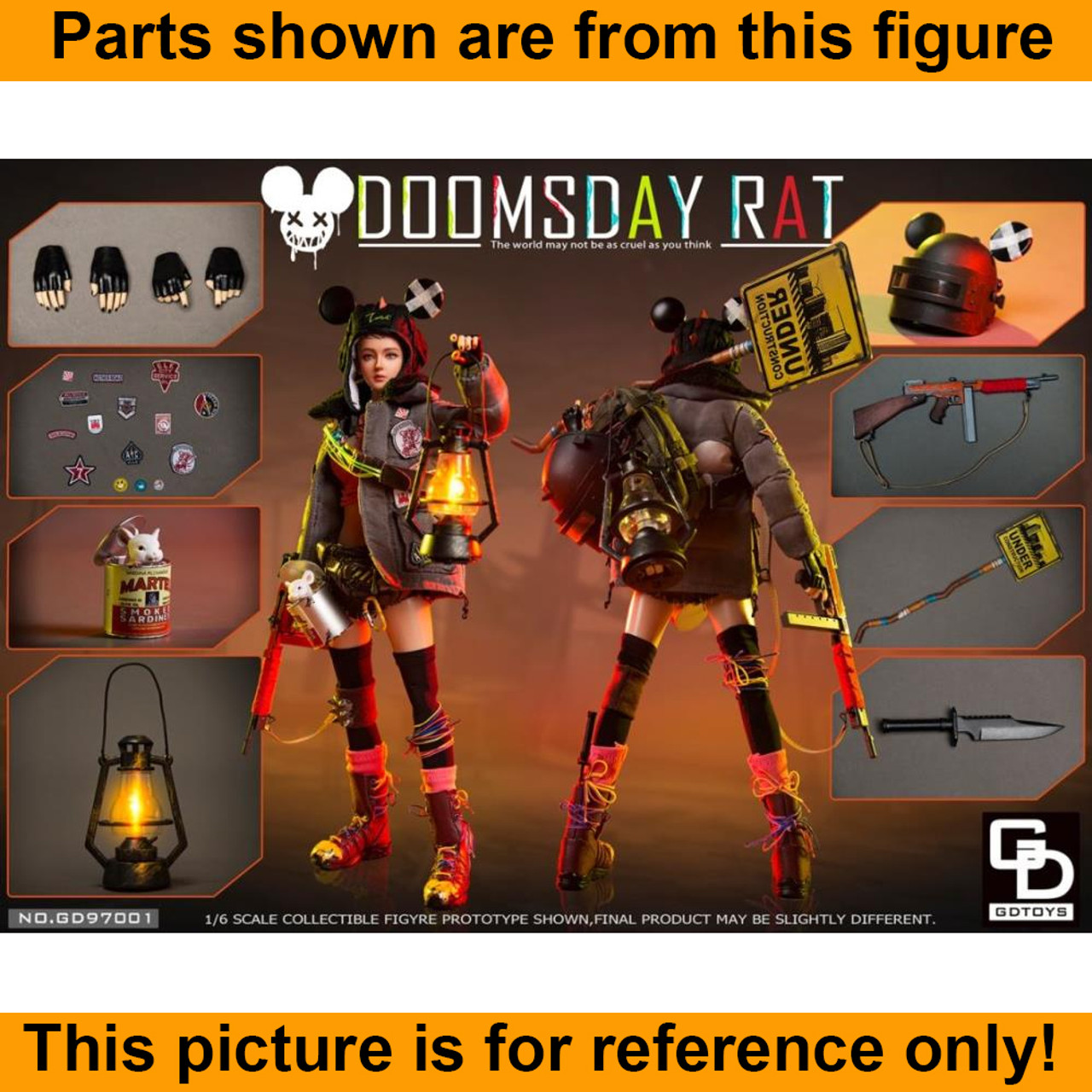 Doomsday Rat - Riot Helmet w/ Ears #1 - 1/6 Scale -