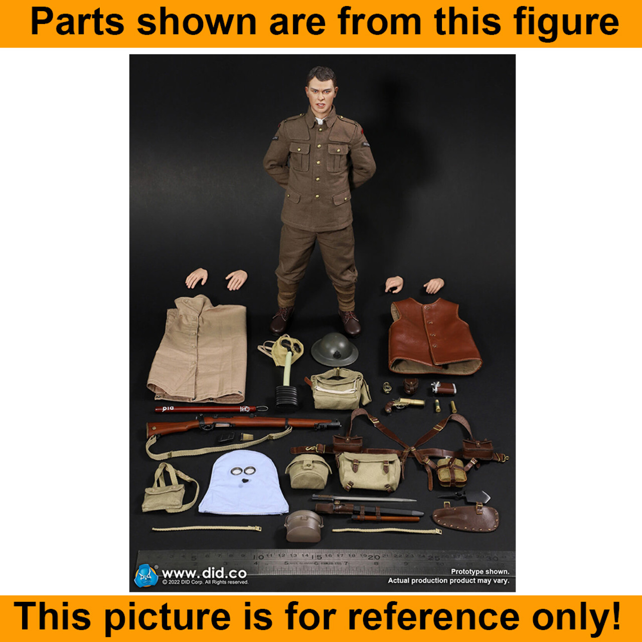 WWI Lance Corporal Tom - Leather Ammo Pouches - 1/6 Scale -