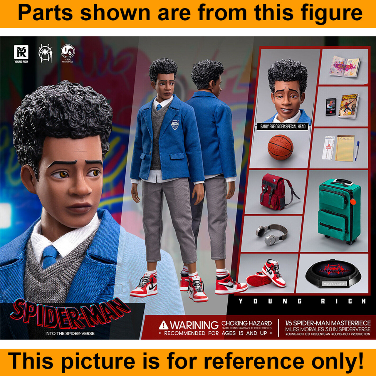 Miles Morales 3.0 - Blue Jacket (Teenage) #1 - 1/6 Scale -