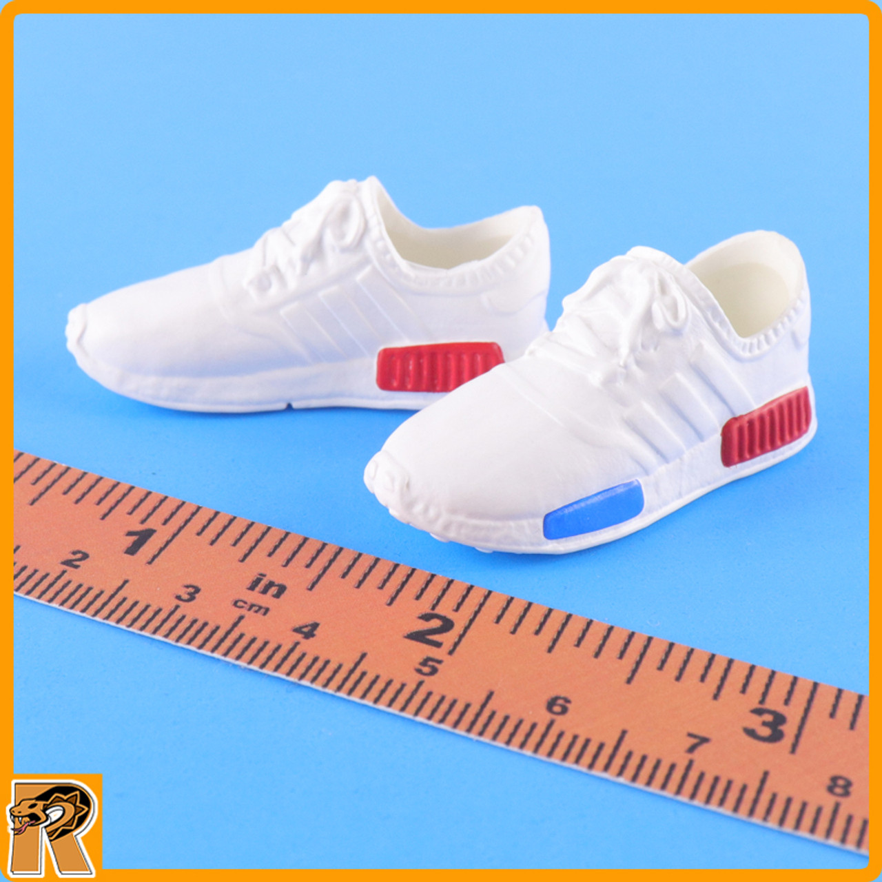 Running Sneakers - White Shoes for Feet - 1/6 Scale