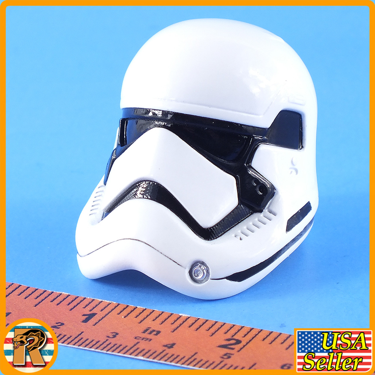 Female Star Warrior - White Stormtrooper Helmet Head - 1/6 Scale -