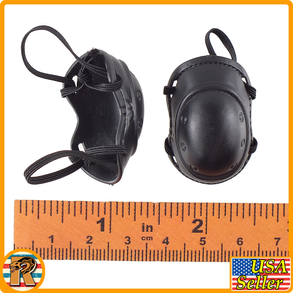 Special Forces Team - Black Knee Pads #1 - 1/6 Scale Part - KADHobby