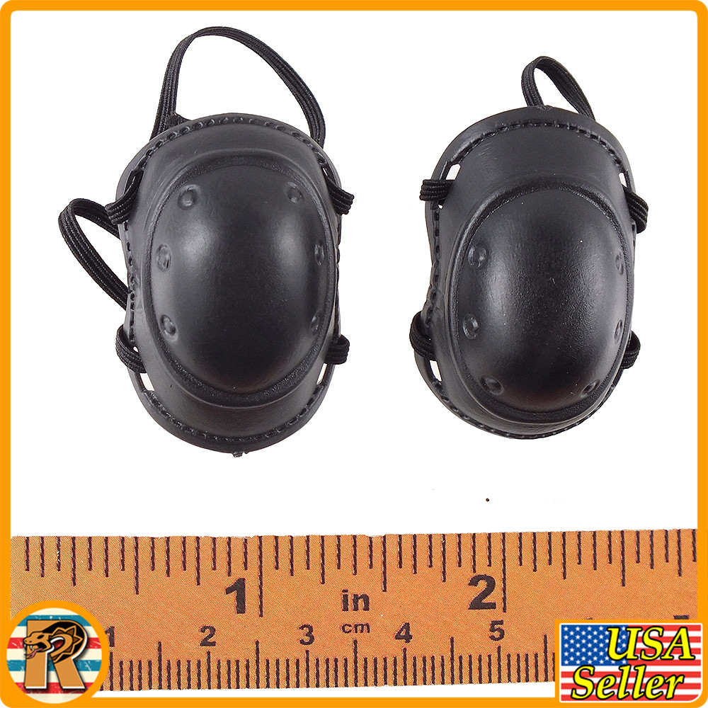 Special Forces Team - Black Knee Pads #1 - 1/6 Scale Part - KADHobby