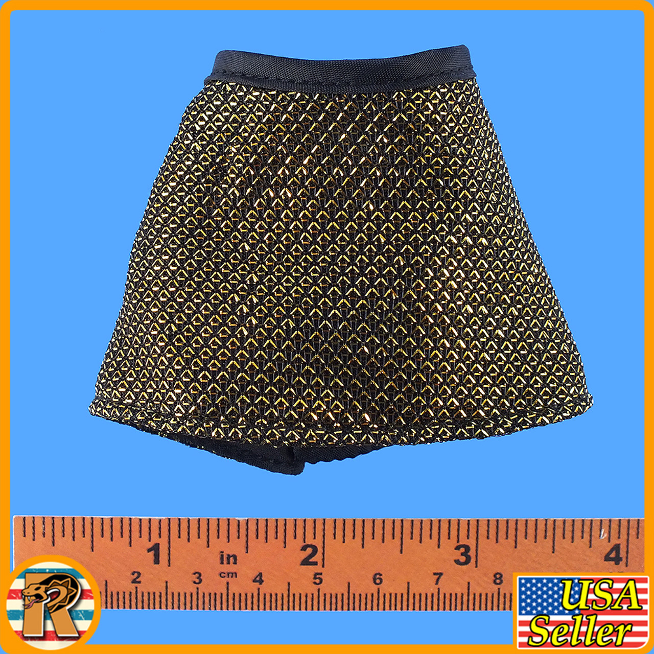 Saintess Knight (Golden) - Fabric Chainmail Skirt #1 - 1/6 Scale -
