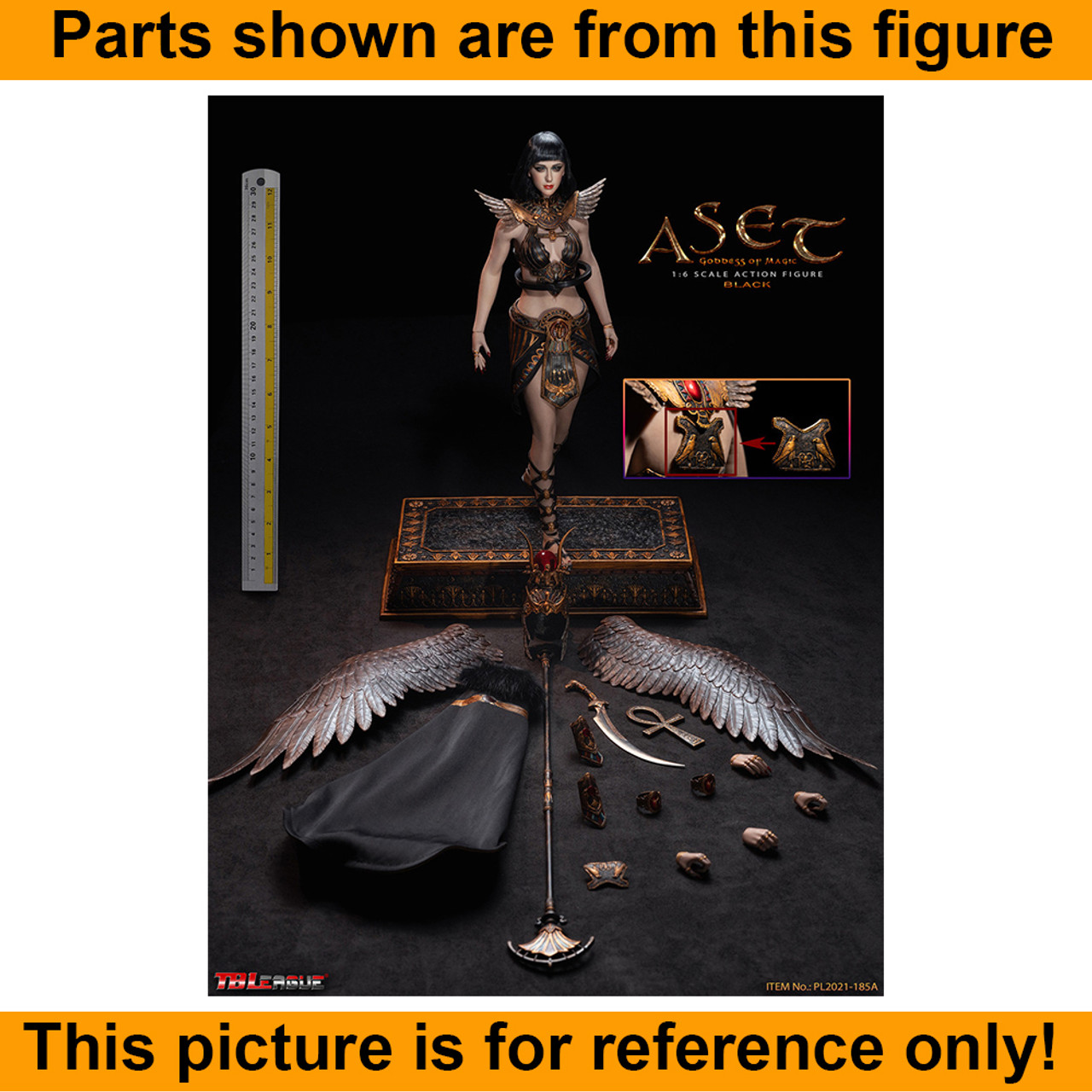 Aset Goddess of Magic (Black) - Black Underwear - 1/6 Scale -