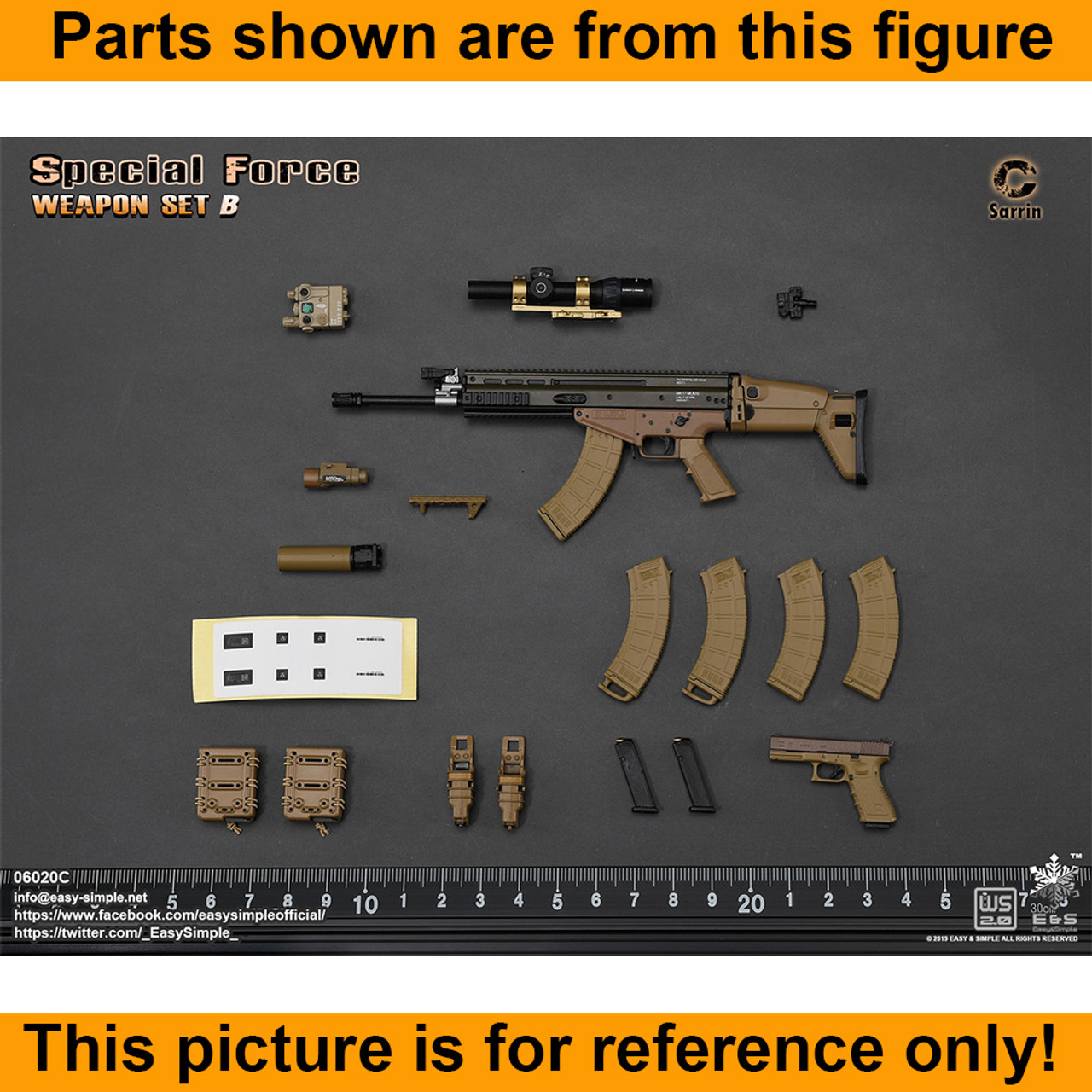 Special Force Weapons B - FAST Rifle Mags - 1/6 Scale -