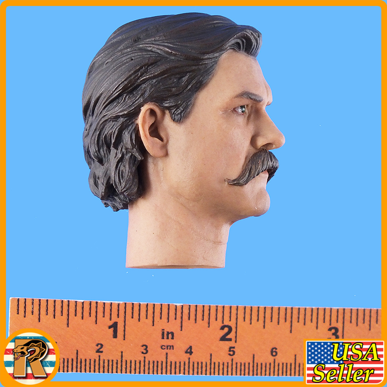 Town Marshal - Head Sculpt w/ Hair #2 - 1/6 Scale -