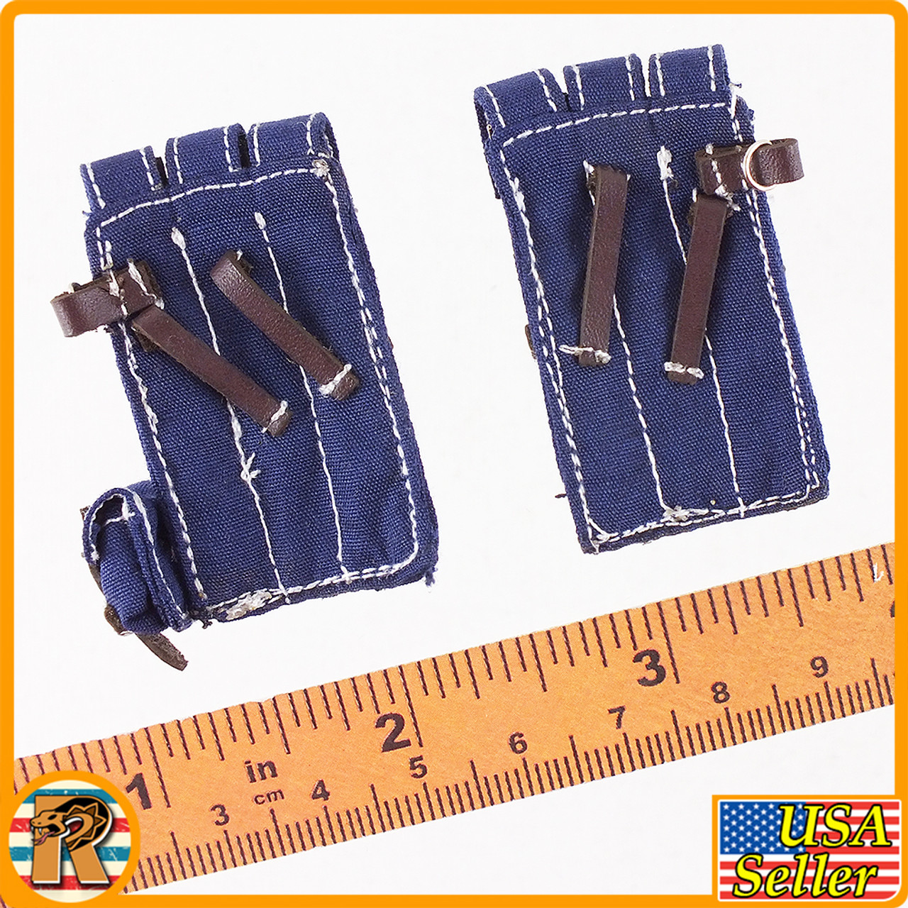 FJ Ardennes 1944 - Blue MP Ammo Pouches - 1/6 Scale -