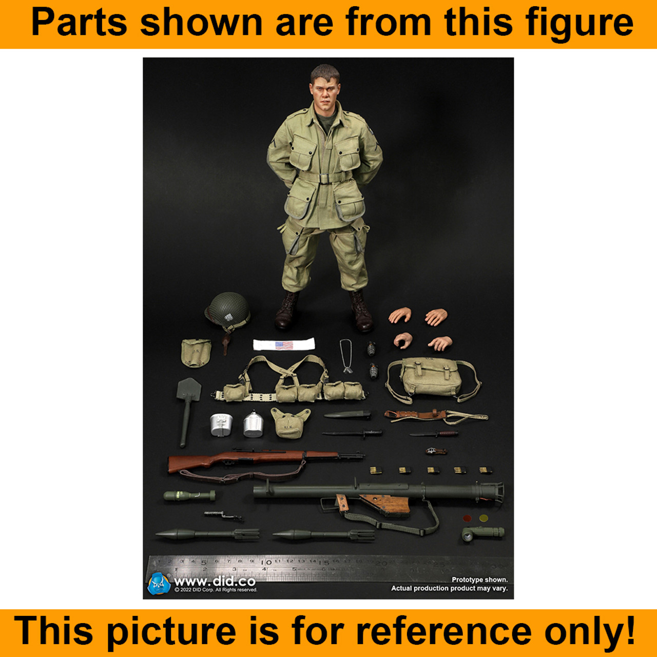 Ryan 101st Airborne - Bazooka Set (Metal & Wood) - 1/6 Scale -