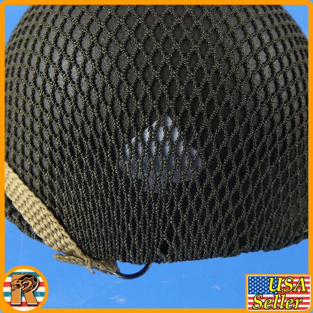 Ryan 101st Airborne - Helmet w/ Net Cover (Metal) - 1/6 Scale Part - DID
