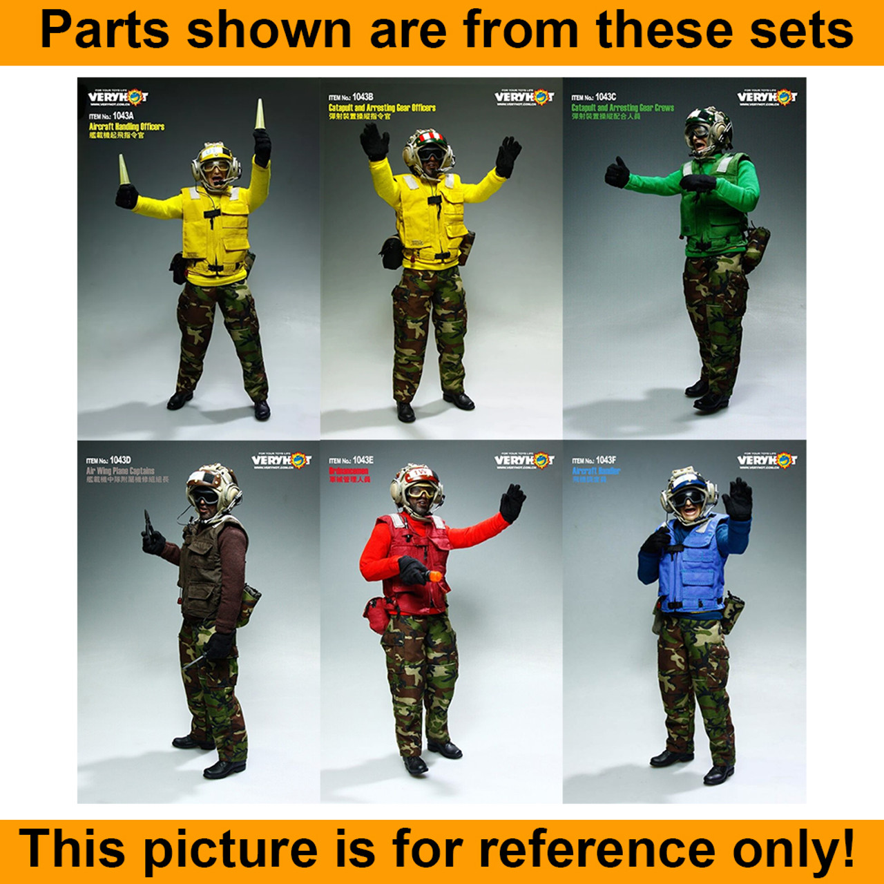 Navy Flight Deck Crew - Yellow Signal Lights #1 - 1/6 Scale -