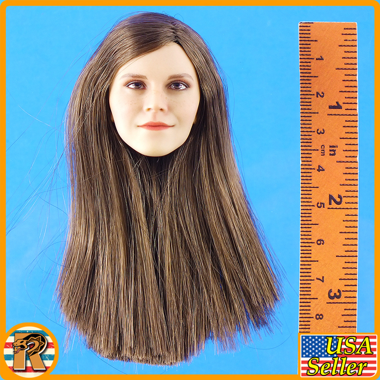 Emma Headsculpt - B Brown Straight Hair #2 - 1/6 Scale -