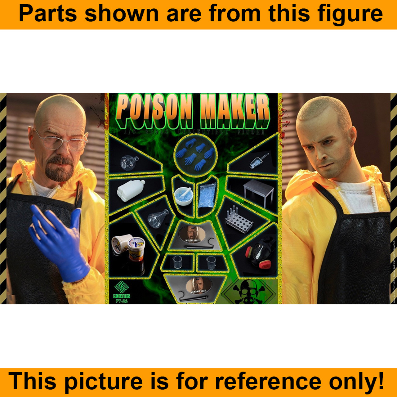 Poison Maker - Yellow Hooded Jumpsuit - 1/6 Scale -