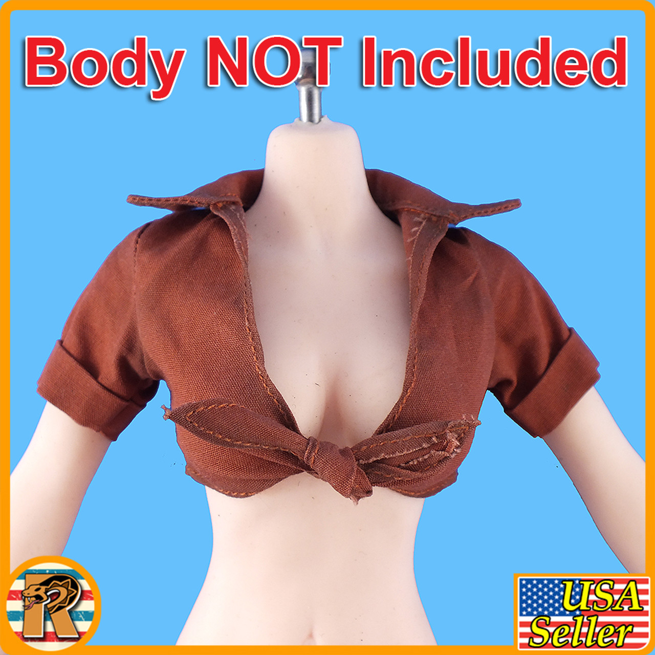 Western Cowgirl A - Tie up Shirt - 1/6 Scale -