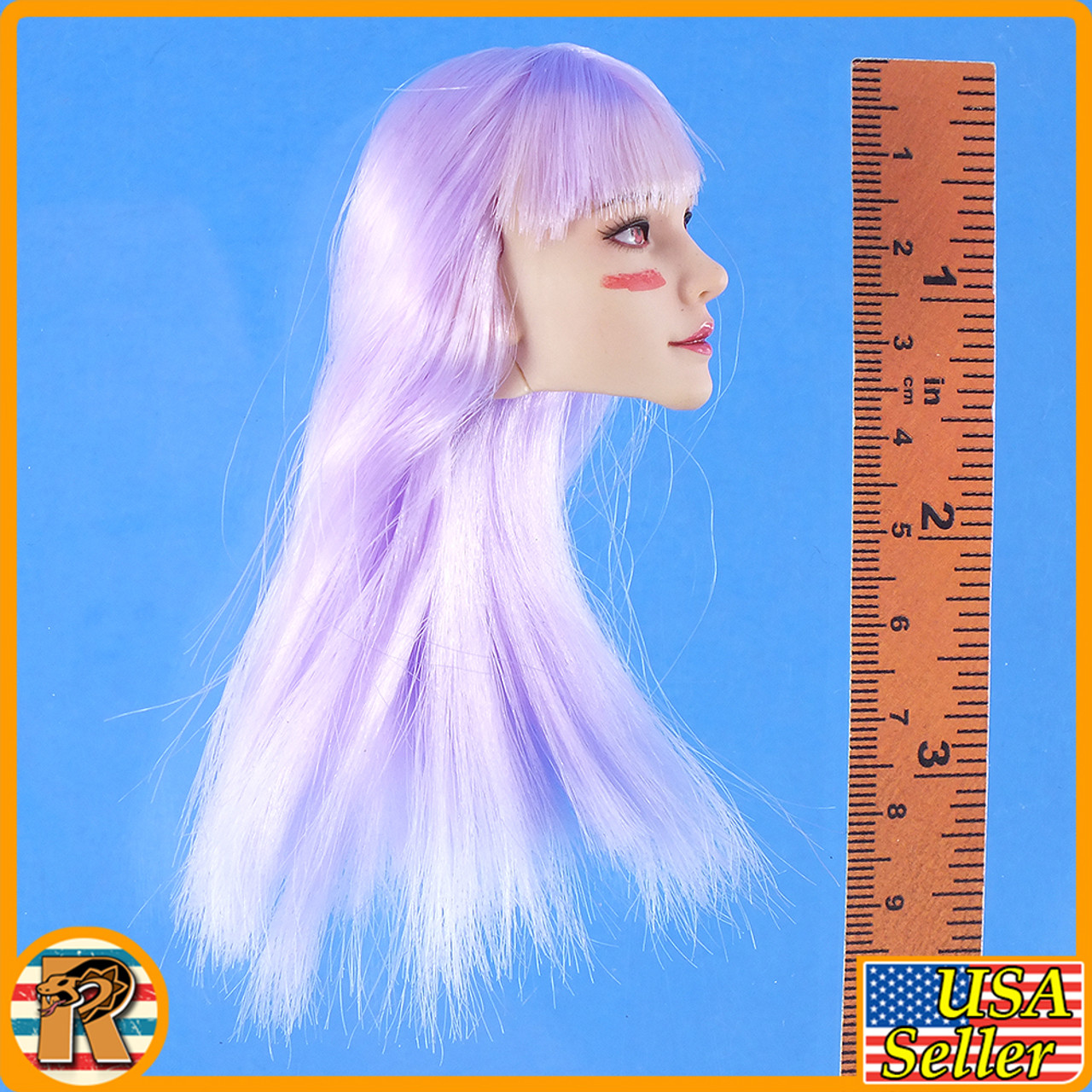 Bee Girl - Head w/ Purple Rooted Hair - 1/6 Scale -