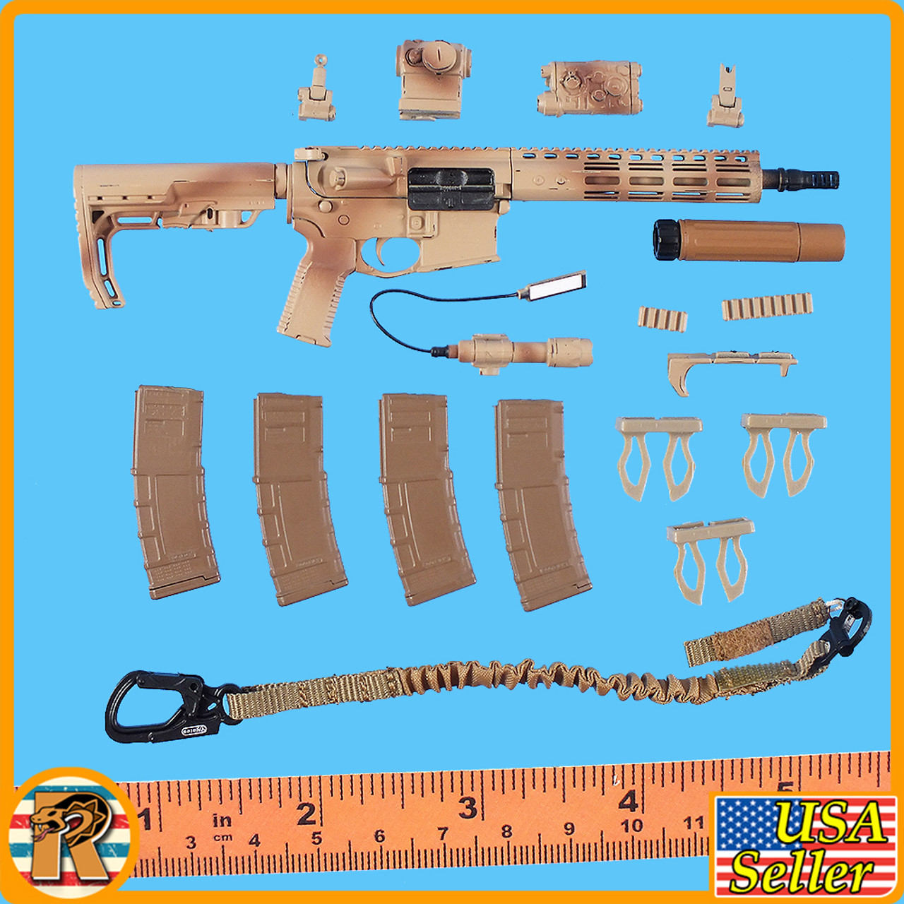 S CBRN Assault Team - M4 Rifle Set - 1/6 Scale -