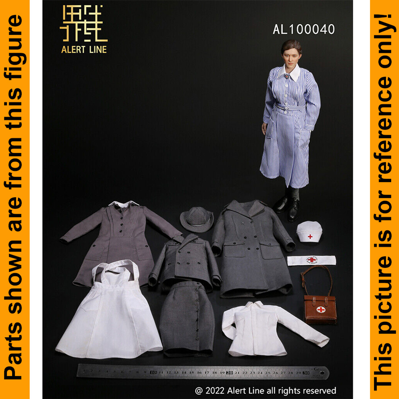 WWII German Nurse - Grey Hat #1 - 1/6 Scale - WWII German Nurse - Grey Hat #1 - 1/6 Scale -