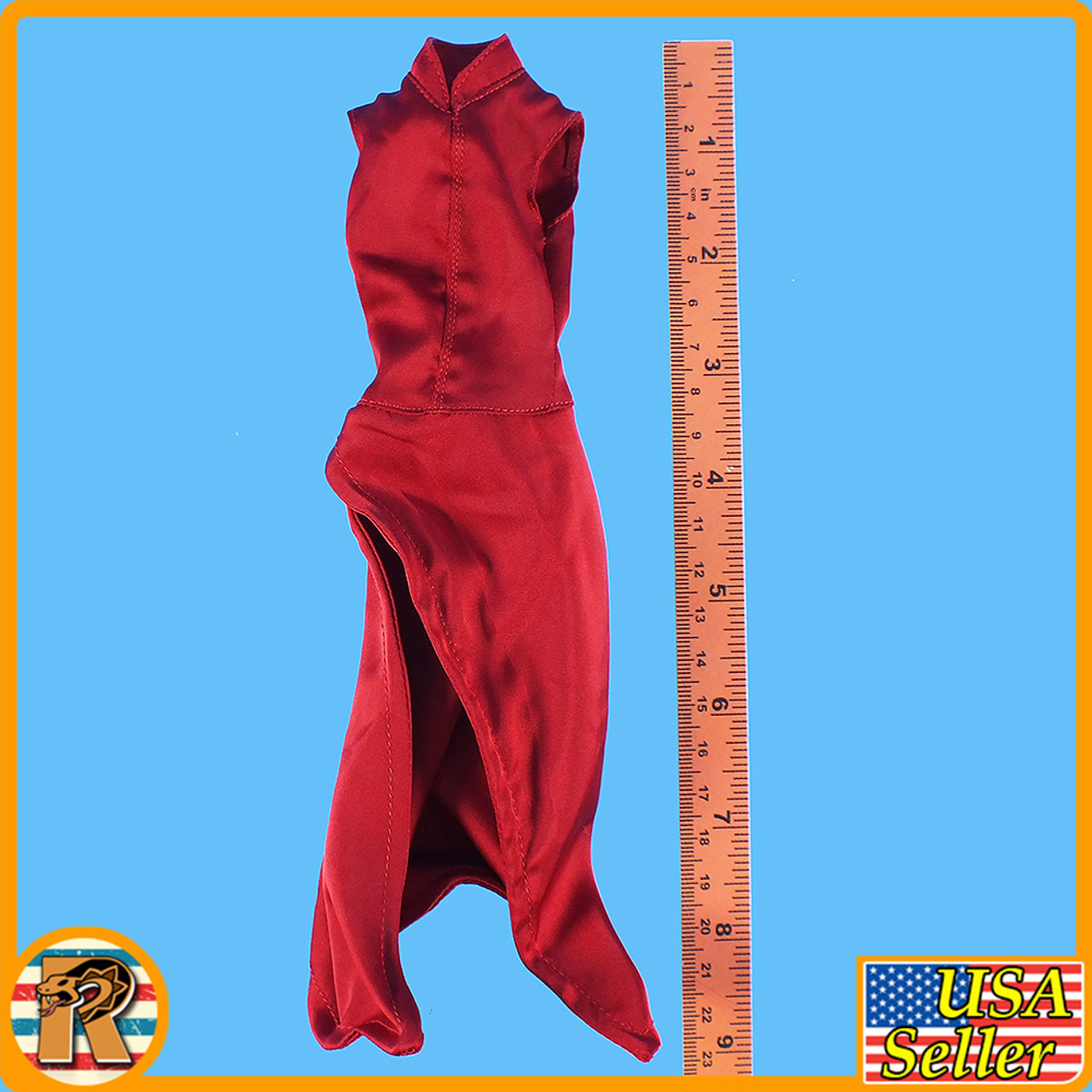 Mulan (Black) - Red Sleaveless Skirt - 1/6 Scale -