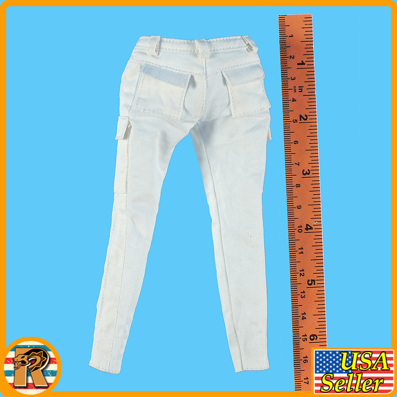 Female Snow Sniper - White  Cargo Pants - 1/6 Scale -