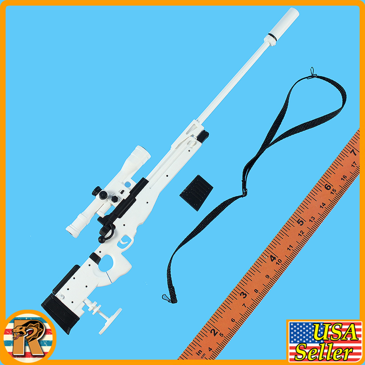 Female Snow Sniper - White Sniper Rifle - 1/6 Scale -