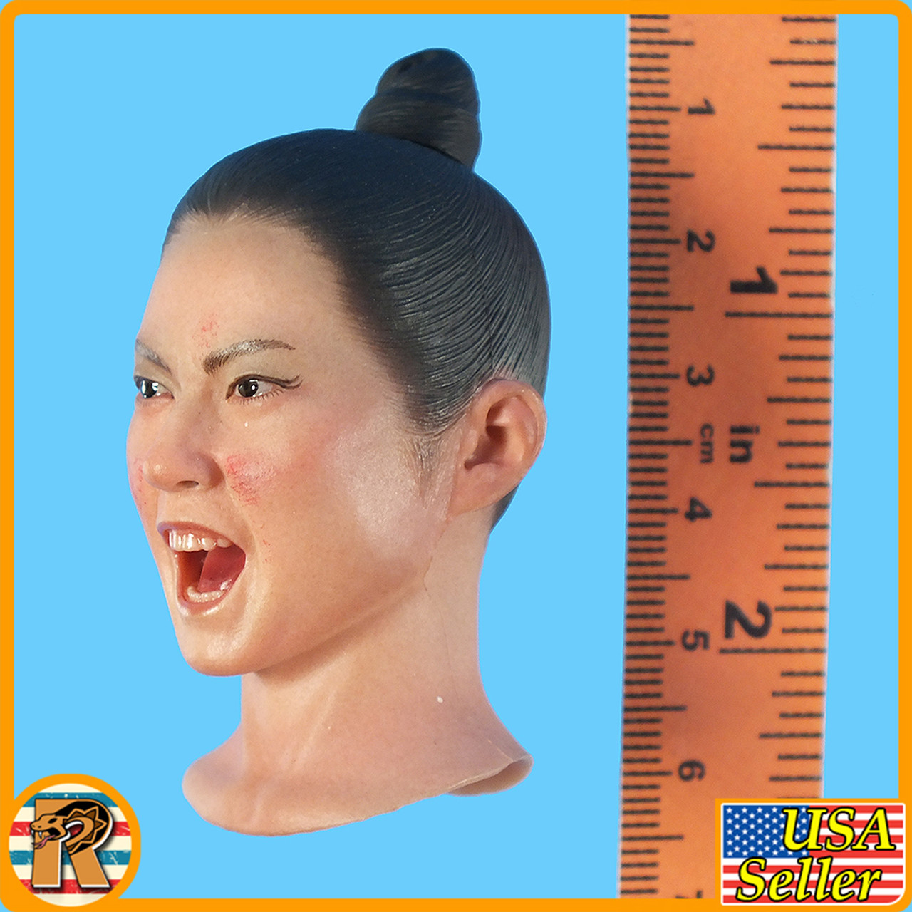 Hua Mulan - Yelling Head w/ Top Knot *READ* - 1/6 Scale -