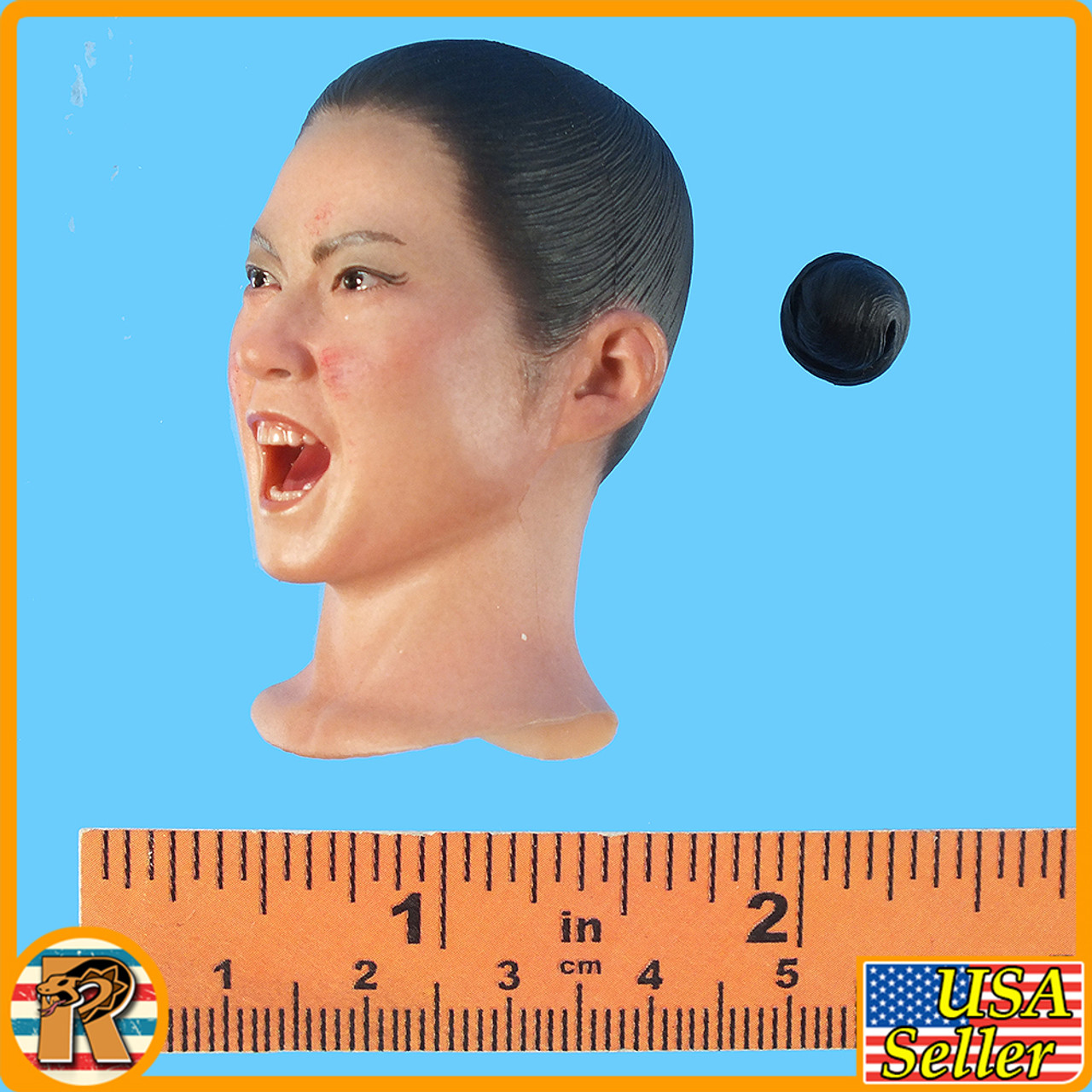 Hua Mulan - Yelling Head w/ Top Knot *READ* - 1/6 Scale -