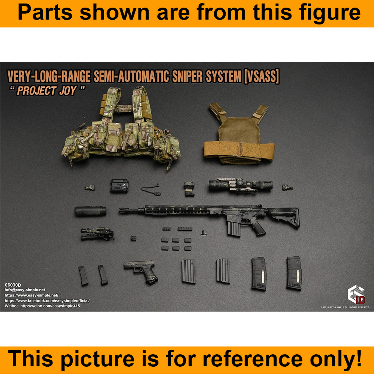 ES06030 VSASS - Green Body Armor #2 - 1/6 Scale -