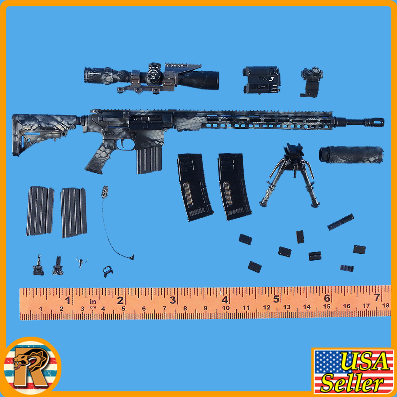 ES06030 VSASS - Snakeskin Long Range Sniper Rifle #4 - 1/6 Scale -