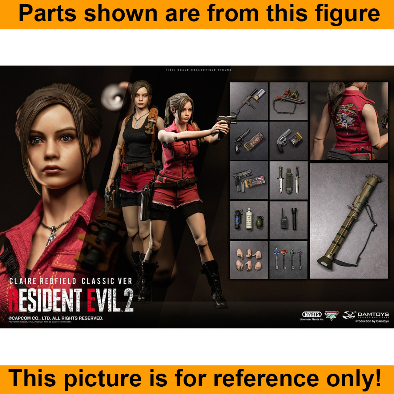 Classic RE2 Claire Redfield - Boots (for Balls) - 1/6 Scale -