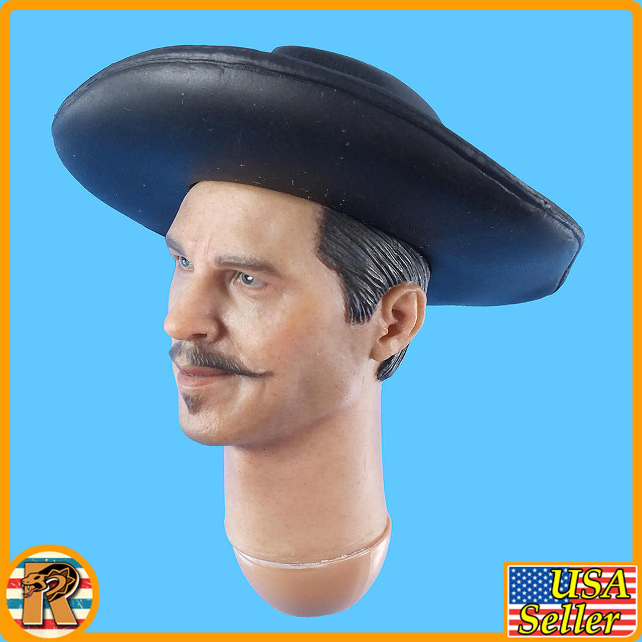 Doc Holiday - Head w/ Cowboy Hat - 1/6 Scale -