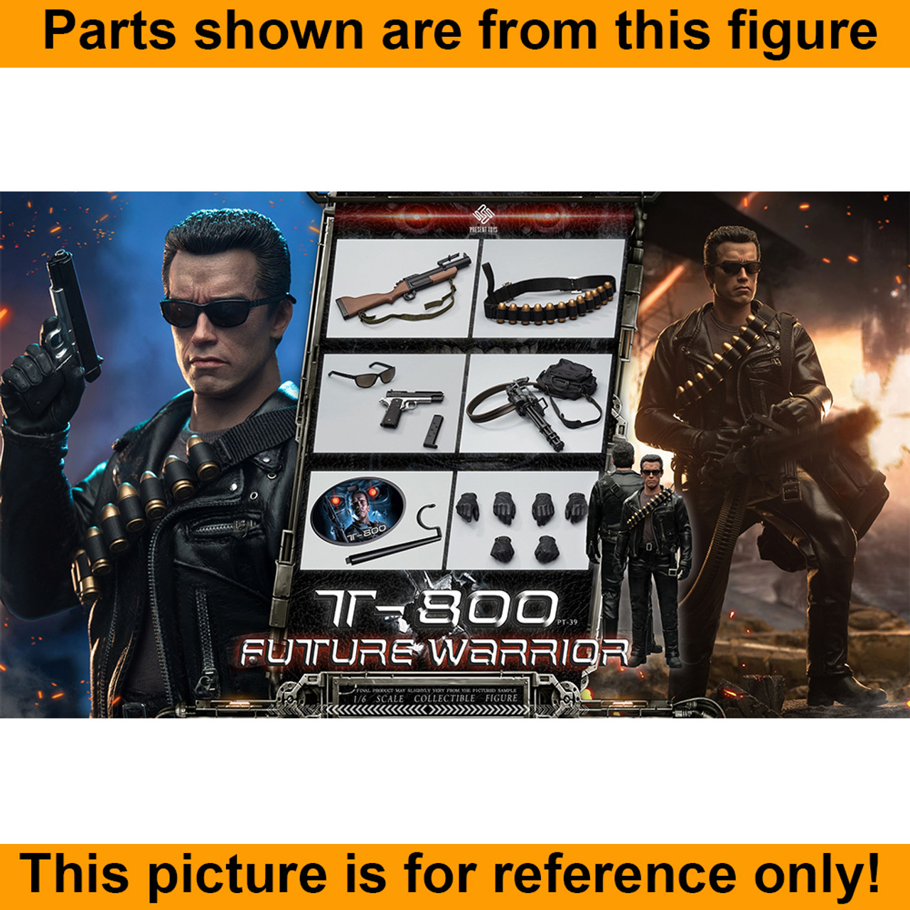 T800 Future Warrior - Display Stand - 1/6 Scale -