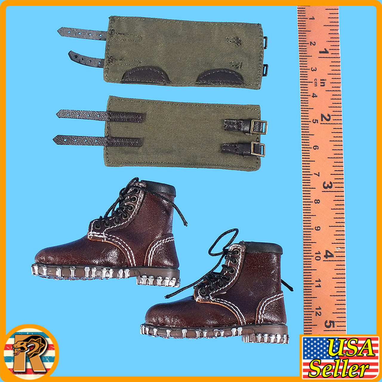 German First Mountain Div - Boots & Leggings - 1/6 Scale -