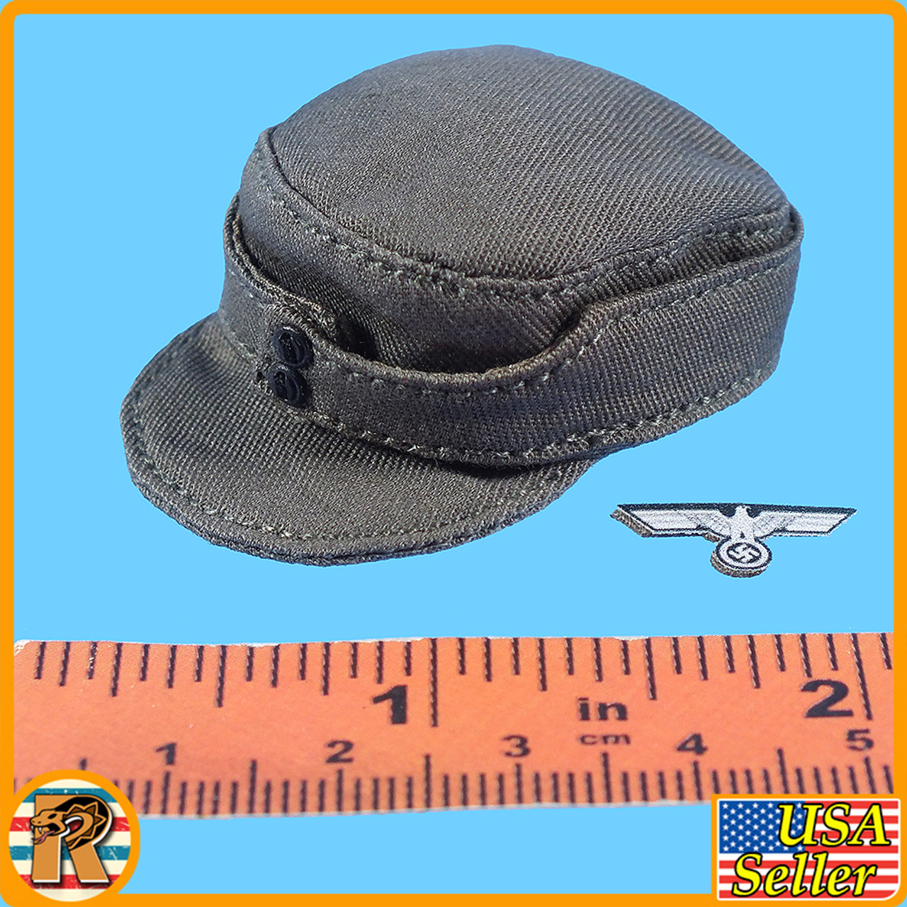 German First Mountain Div - Field Hat & Patch - 1/6 Scale -